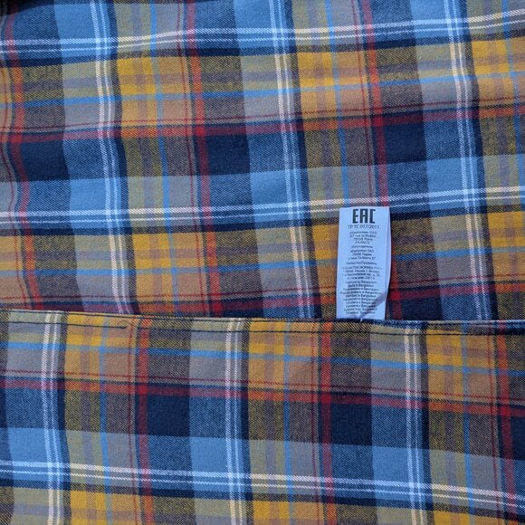 4XL Men's Flannel Plaid Shirt Long Sleeve Cotton Button Down by ATLAS FOR MEN - Picture 10 of 10